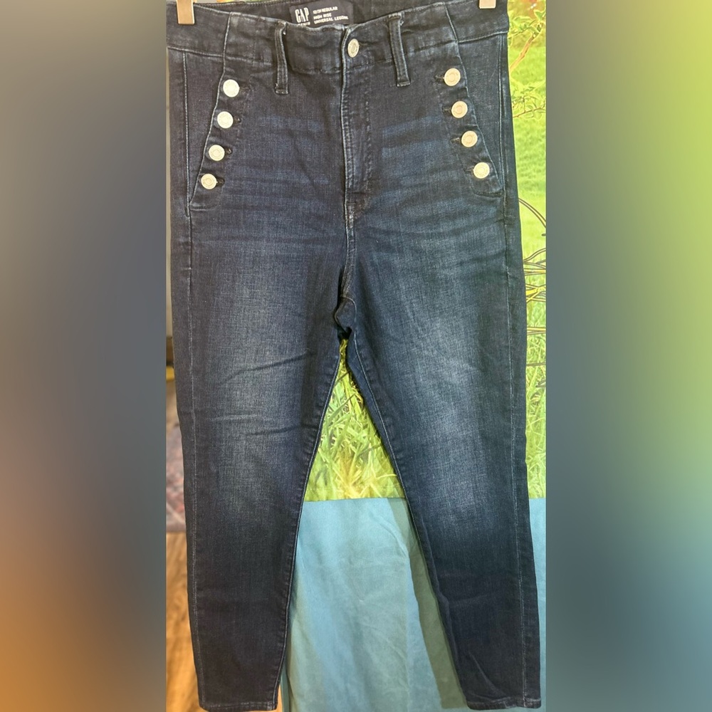 (2)GAP Skinny Distressed & Regular Blue Jeans BOGO Deal (Dark & Medium Wash)(2) - Picture 5 of 6